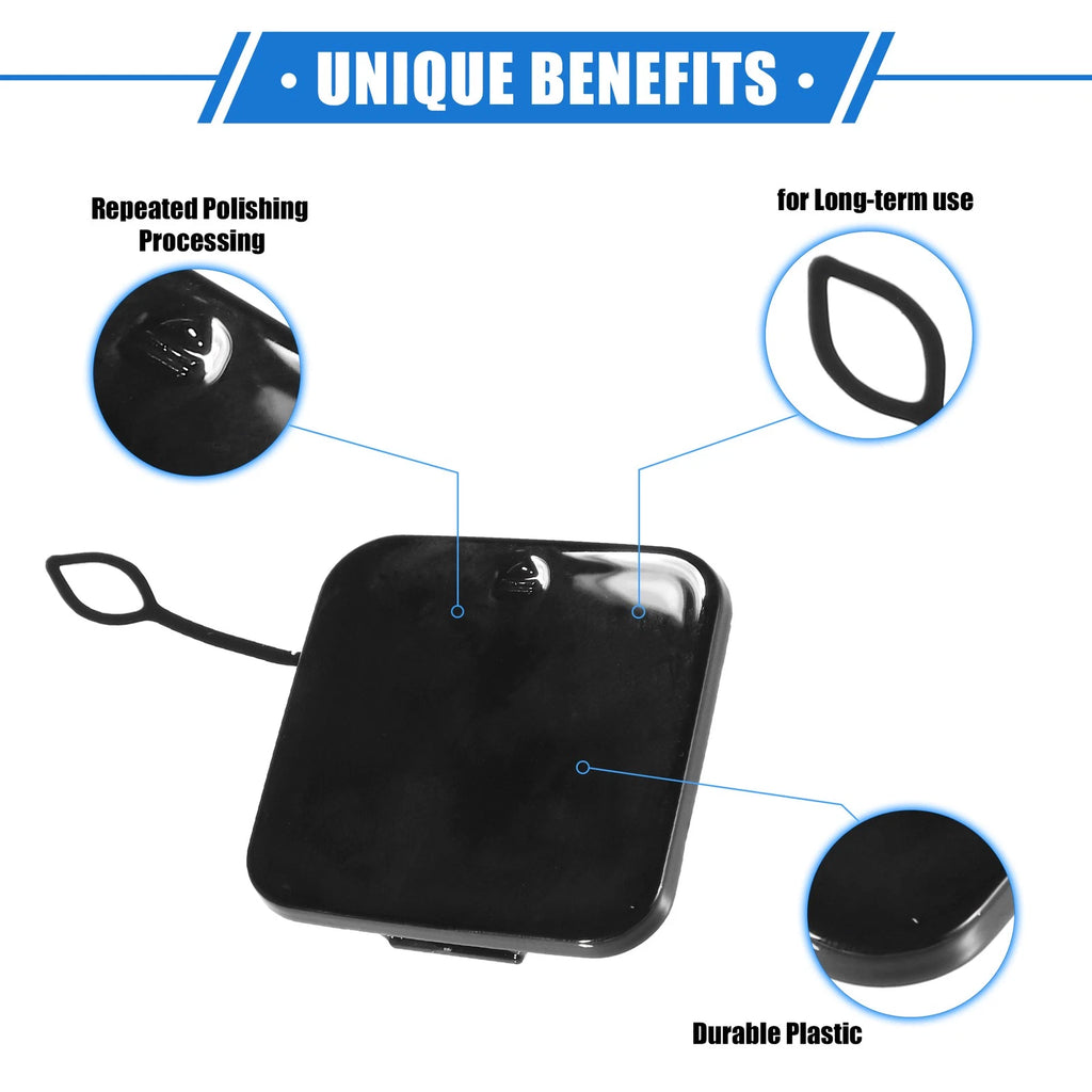 Tow Hook Cover Cap for Mercedes-Benz S Class (2010–2013) Black