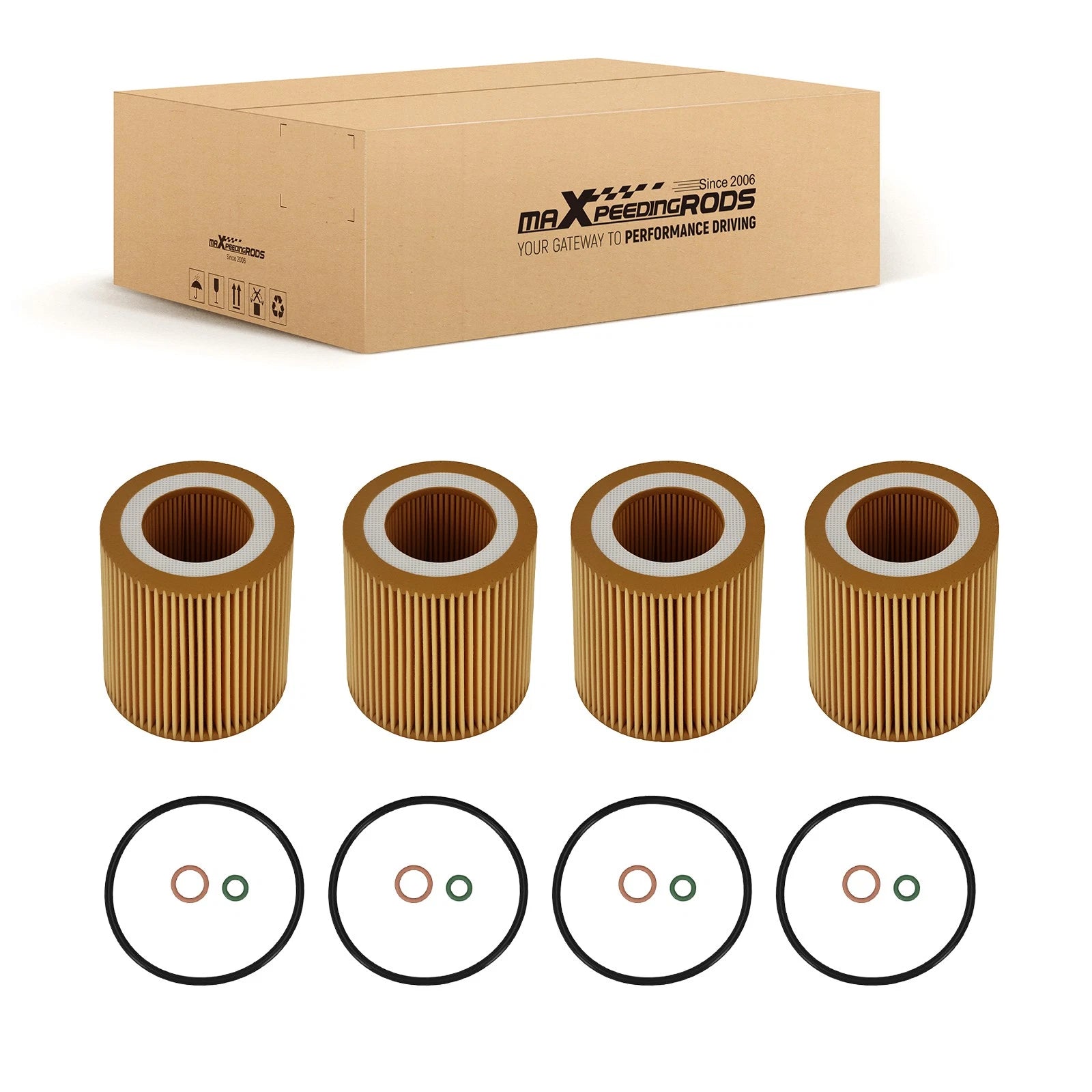 4-Pack Oil Filter for Mercedes-Benz E320 E430 E55 AMG (1999) PF461G 57327
