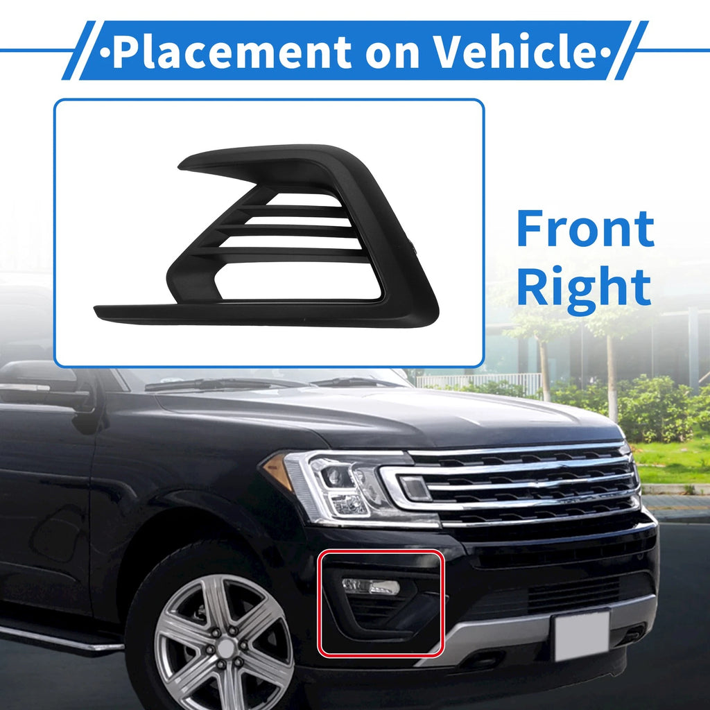 Fog Light Grill No.JL1Z15A246AA for Ford Expedition (2018–2021) Black ABS