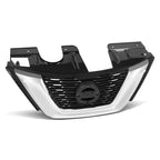 Front Grille for Nissan Rogue SL/SV (2017–2018) w/Badge Slot, No Camera Holes