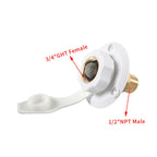 Brass Water Fill Inlet Flange with Check Valve for RV Camper