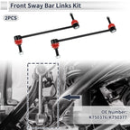 Set of 2 Front Stabilizer Bar Links for Ford Flex (2009) No.K750376/K750377