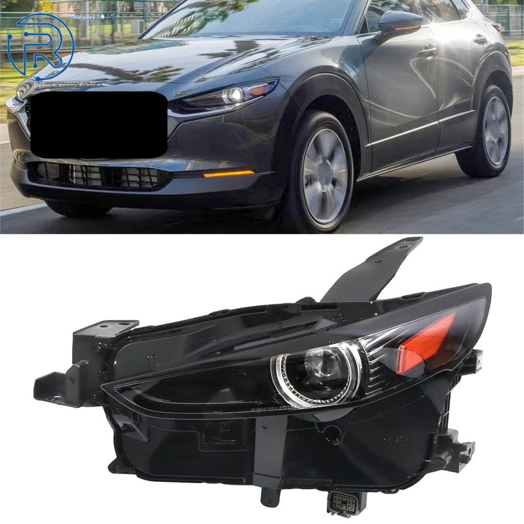 Clear Lens Full LED Headlight for Mazda CX-30 (2020–2022) Black Driver Side