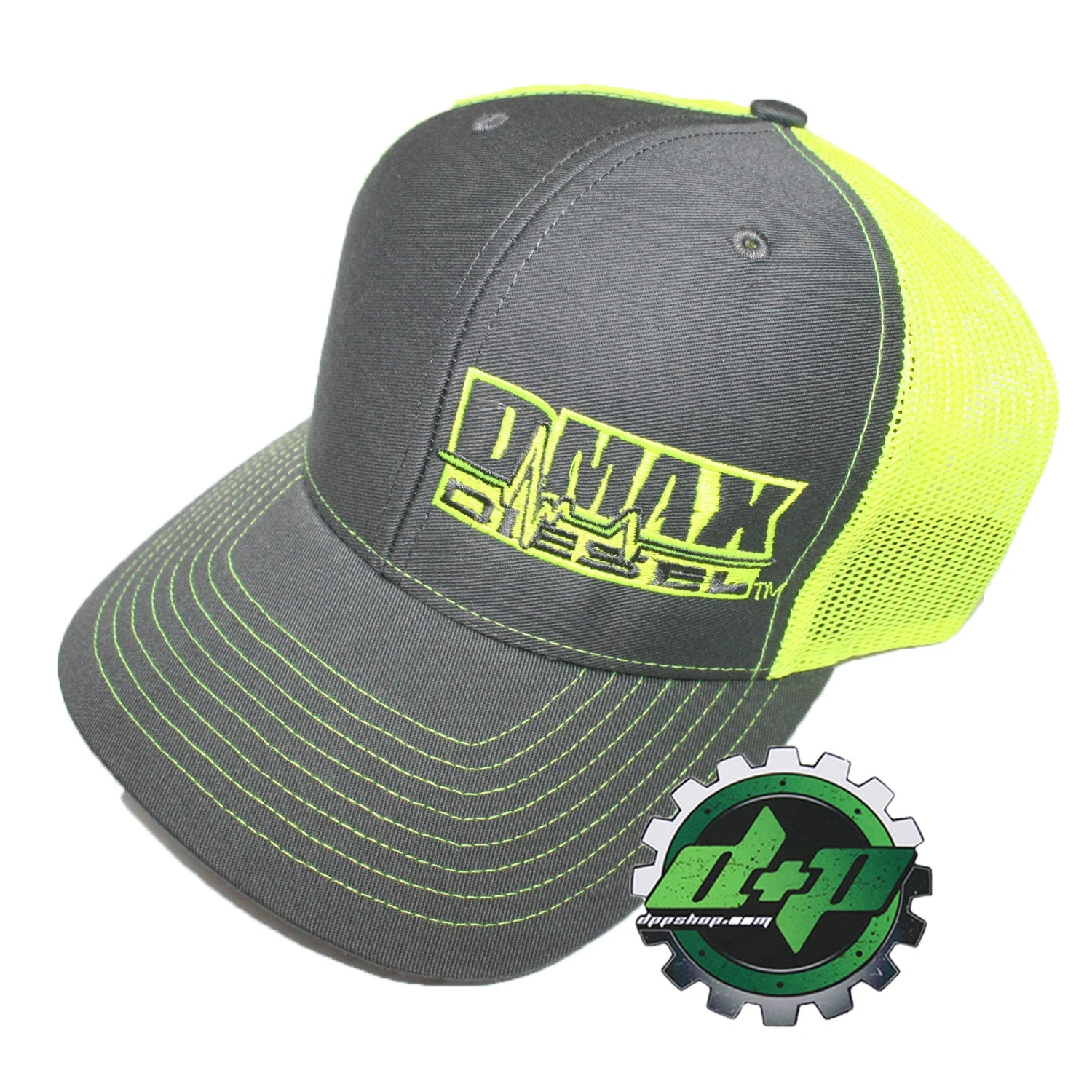 Duramax Diesel Trucker Hat Snapback Mesh Grey Yellow