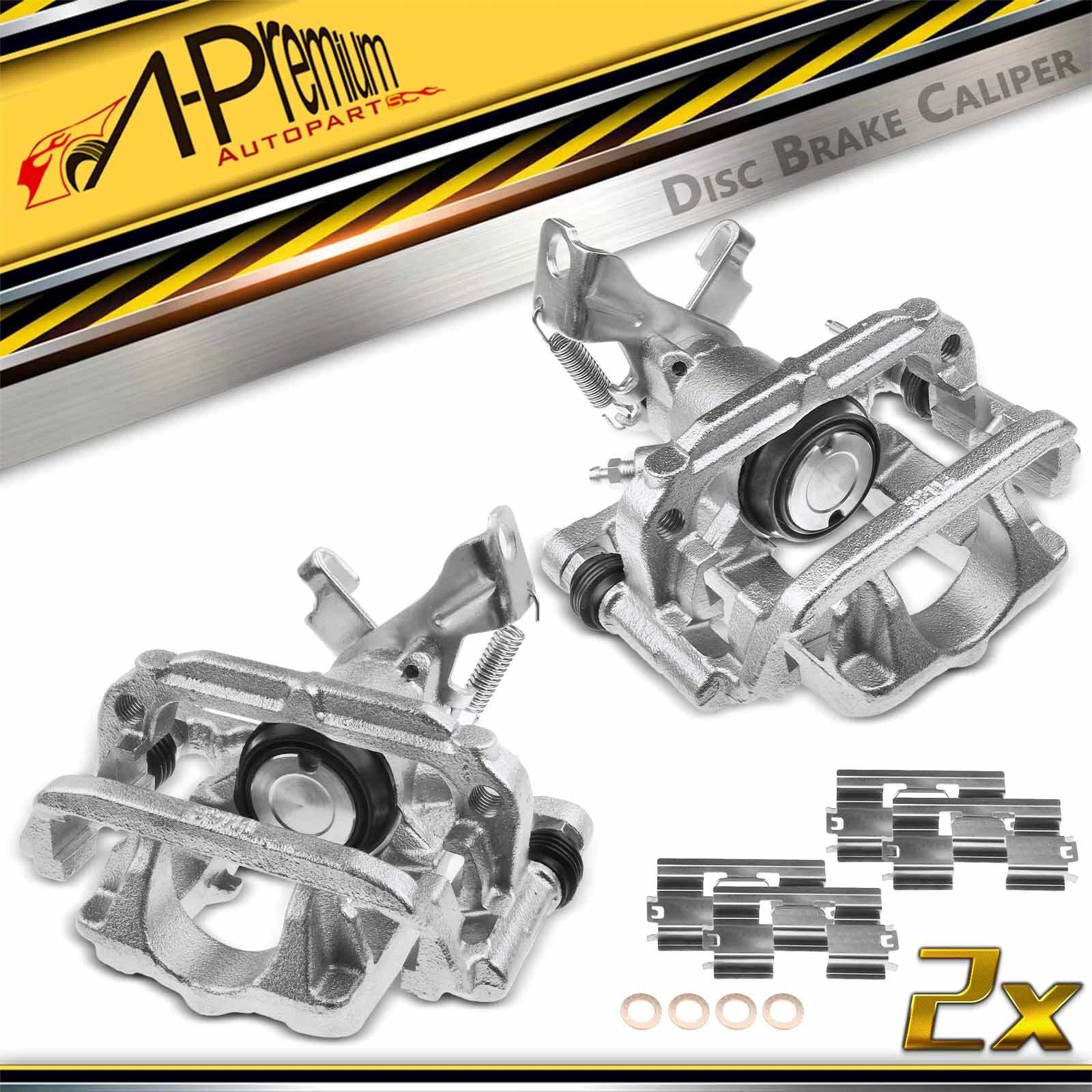 Pair Rear Brake Calipers with Bracket for Chevy Cruze (2011–2015)