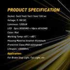 2X LED Strobe Brake Tail Light Bulbs for Make Model (YYYY–YYYY)