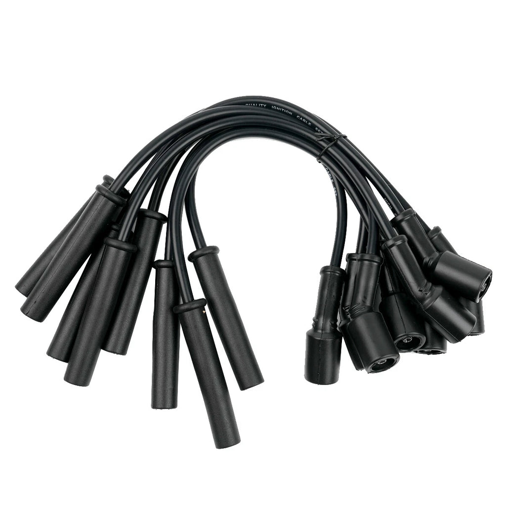8 Spark Plugs + 16 Wires for Dodge Ram 1500, Dakota, Jeep, Chrysler Aspen (2002–2009)