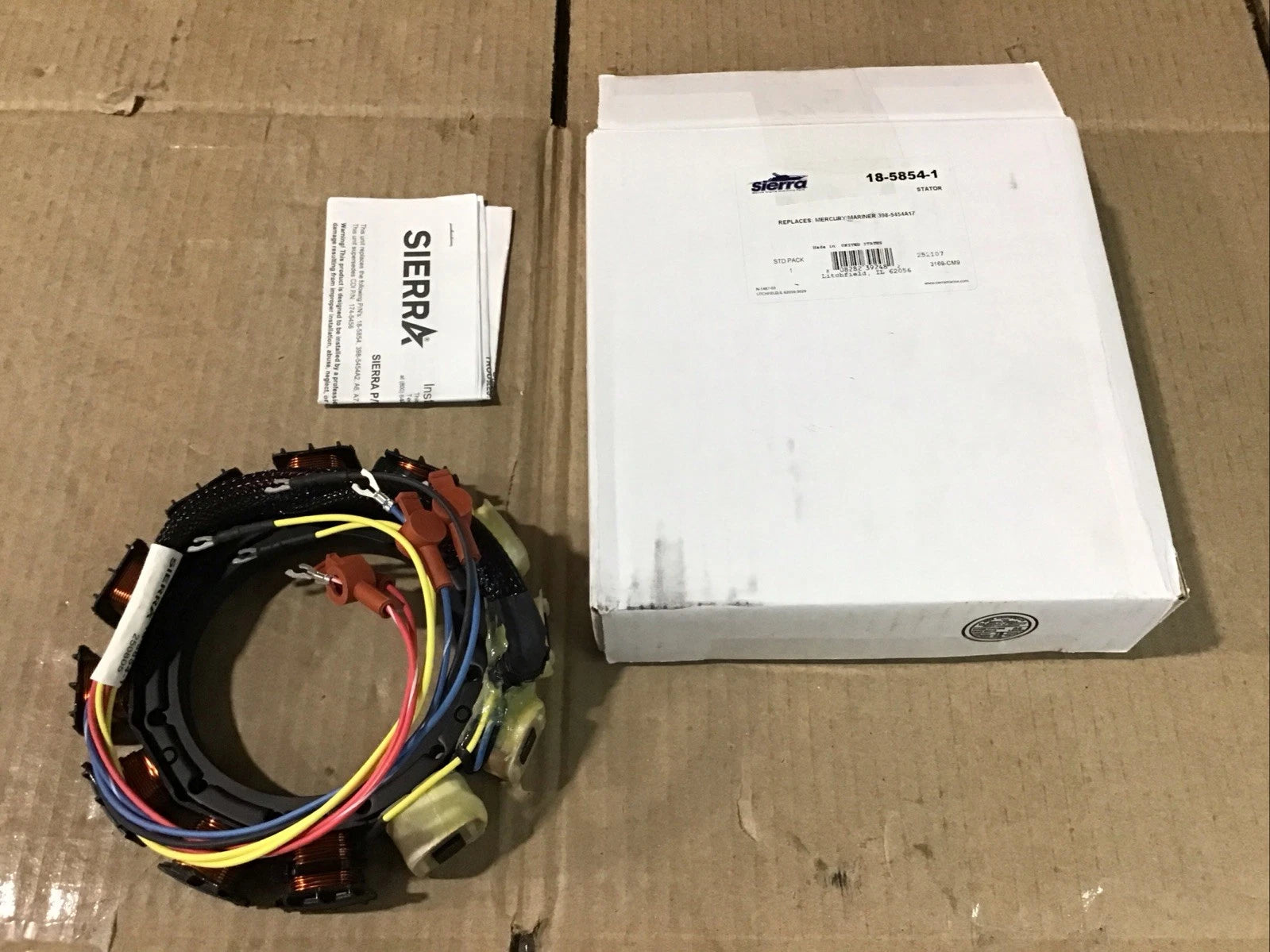 Sierra 18-5854-1 Stator for Mercury (Chipped Coil Post)