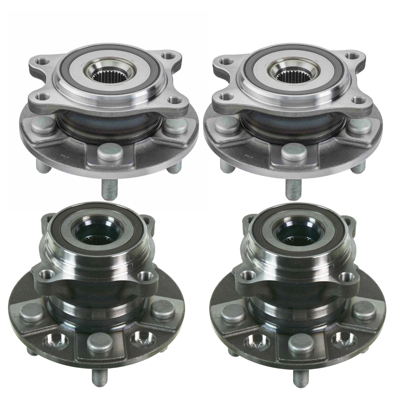 Moog Front & Rear Wheel Bearing and Hub Assemblies Kit for Lexus LS460 LS600h (2007–2017)