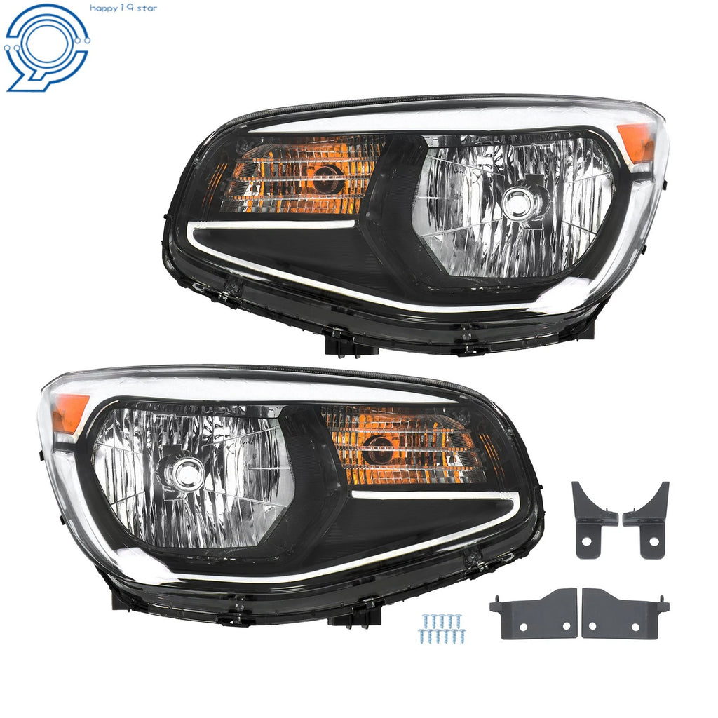 Set of 2 Halogen Headlights for Kia Soul (2014-2019) Chrome