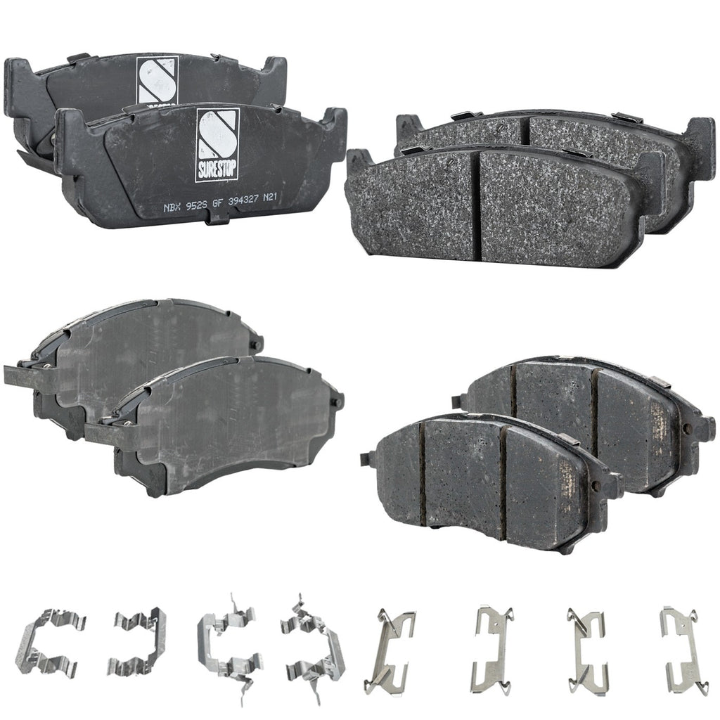 Set of 4 NAO Brake Pads for Infiniti Q45, M45 (2002–2006)