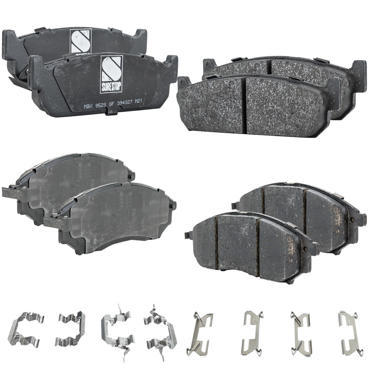 Set of 4 NAO Brake Pads for Infiniti Q45, M45 (2002–2006)