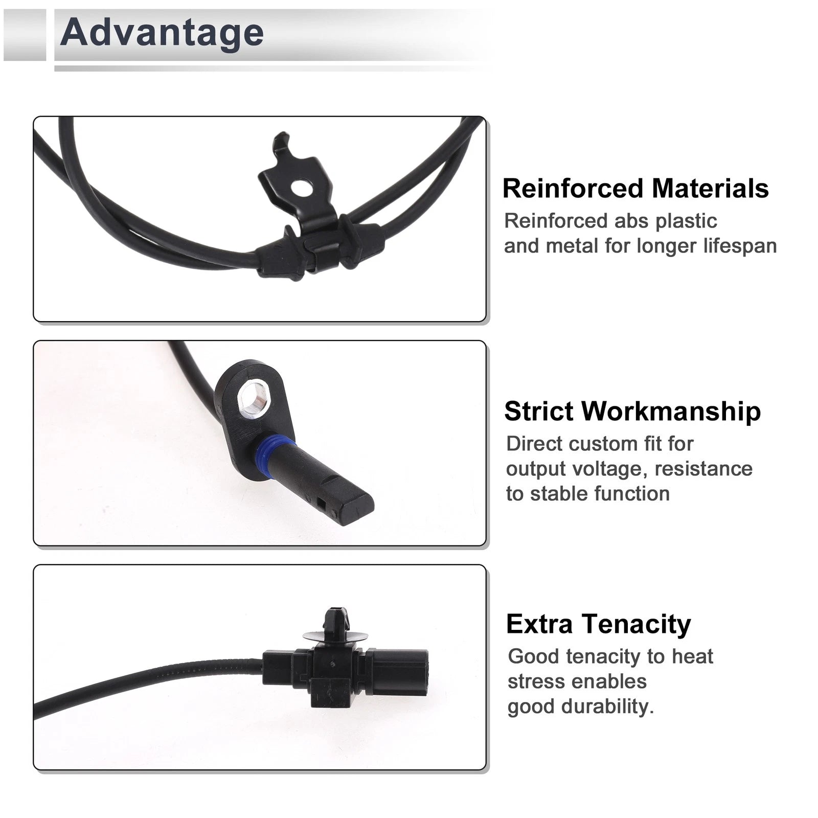 ABS Wheel Speed Sensor No. 57470SZAA01 for Honda Pilot (2003–2008) Rear Right