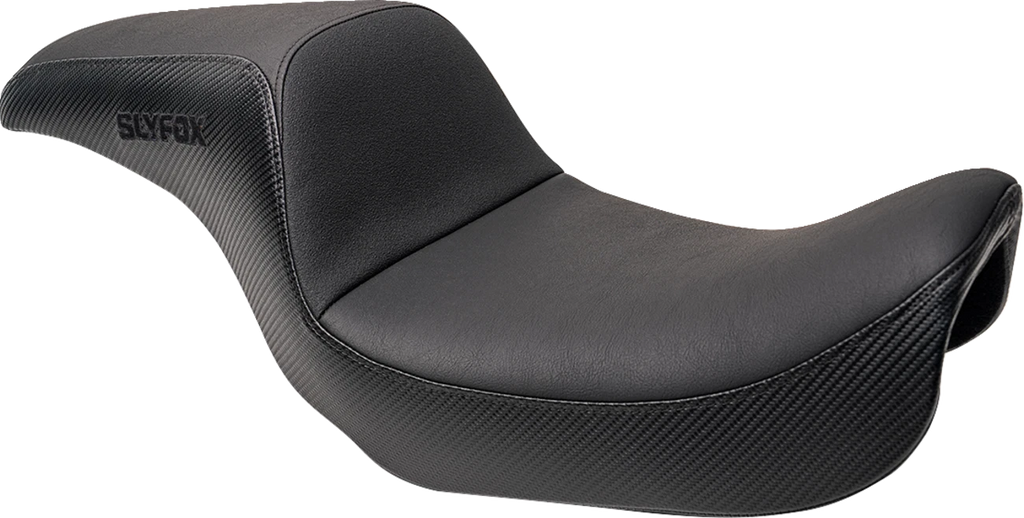 Drifter Seat for Dyna (Carbon Fiber, Black Vinyl, Slipstop)