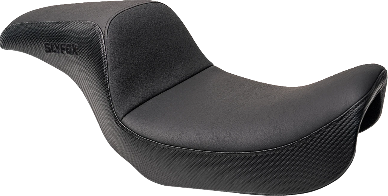 Drifter Seat for Dyna (Carbon Fiber, Black Vinyl, Slipstop)