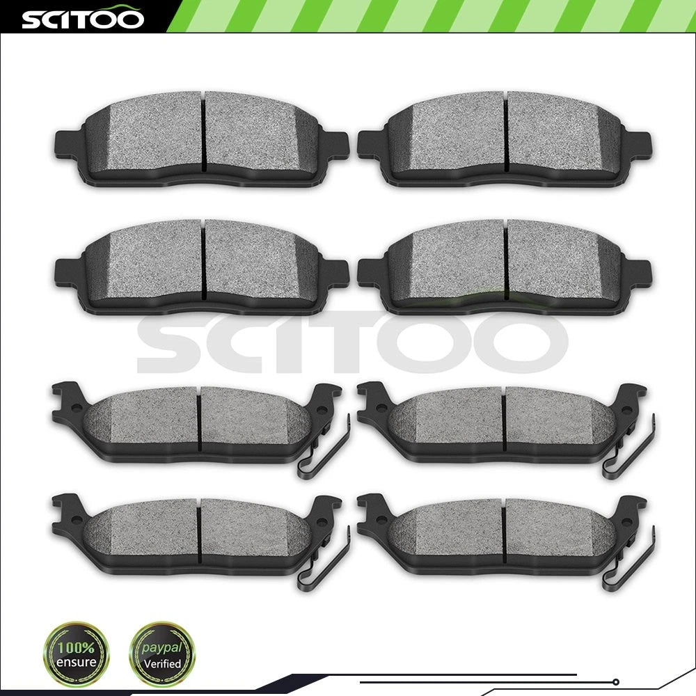 Front & Rear Brake Metallic Pads Kit for Ford F150, Lincoln Mark LT (2004–2008)