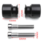 Black Swingarm Spool 10mm Thread for Kawasaki Ninja 250R (2008–2011) / 650R (2006–2011) / ZX-10R