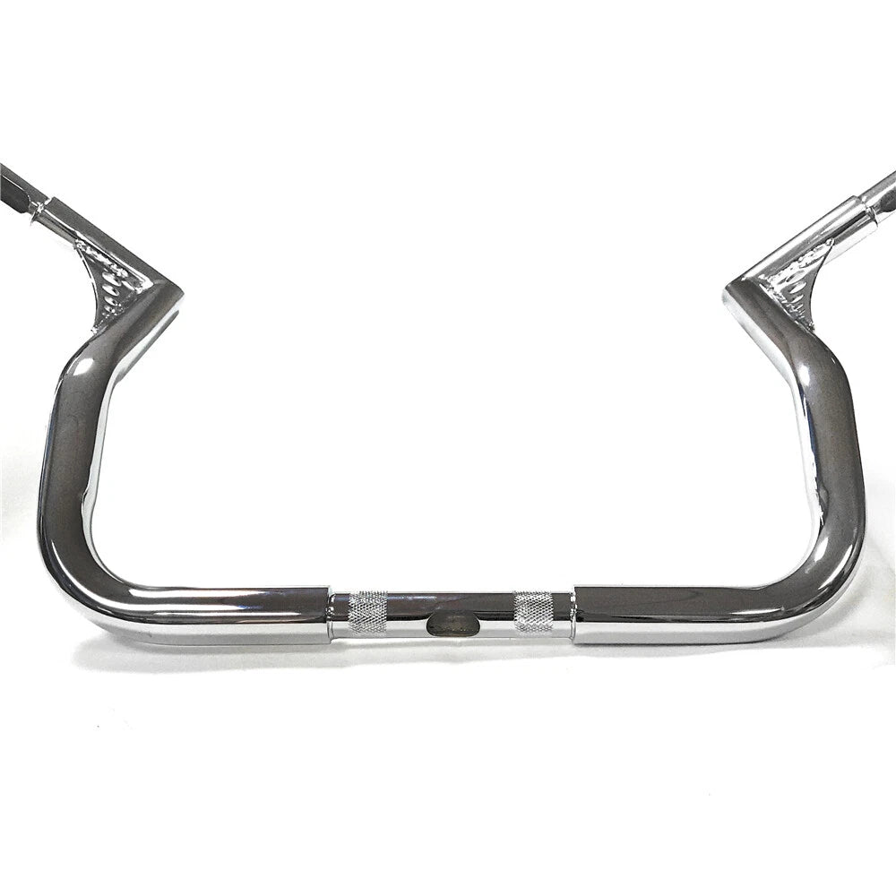 Chrome 12" Rise Monkey Ape King Bars Handlebar for Harley Touring (1986–Present)