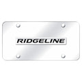 Chrome Name on Chrome License Plate - Officially Licensed for Honda Ridgeline