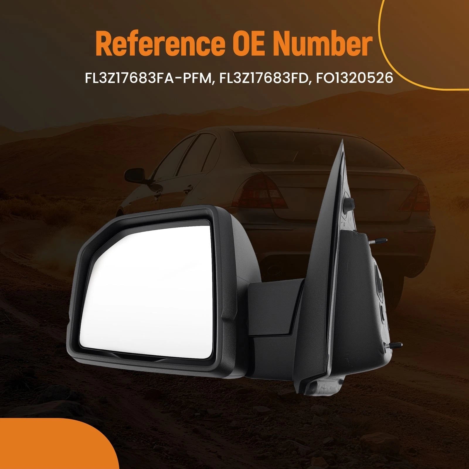 Driver Mirror Left for Ford F-150 (2015–2017) Manual Fold Power Adjust Heated