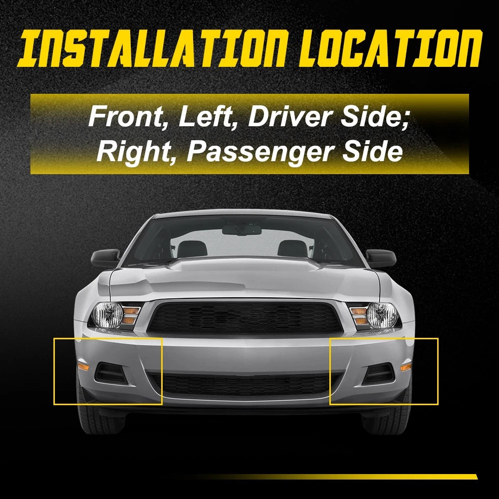 Set of 2 Front Bumper Cover Support Brackets for Ford Mustang (2010–2014)