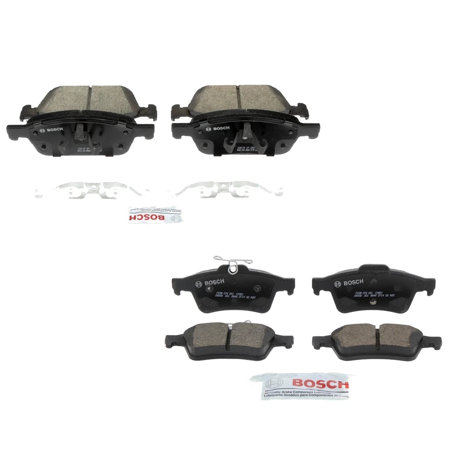 Set of 4 Bosch QuietCast Ceramic Brake Pads for Ford Escape, Transit Connect (2013–2023)