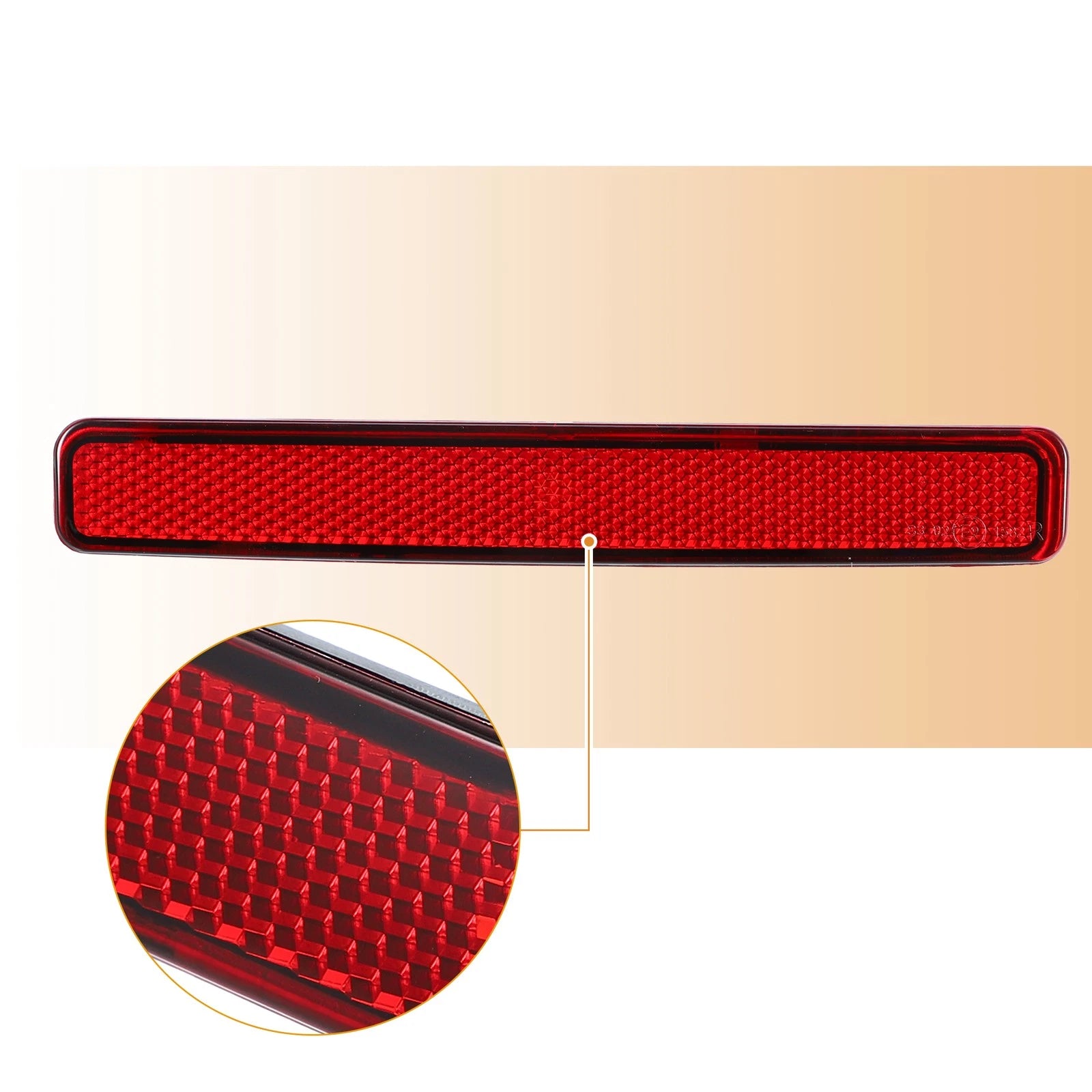 Pair Rear Bumper Reflector Light Cover for Volkswagen (2011–2016) 7E0945105 7E0945106 Red