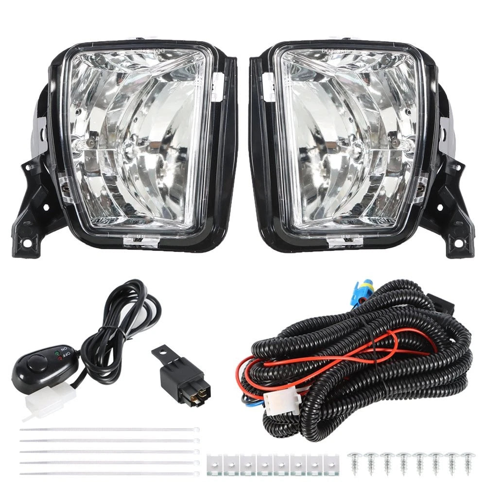 Bumper Fog Light Lamp Set for Dodge RAM 1500 (2013–2018) w/Bulbs Clear Lens