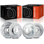 Set of 4 Drilled Brake Rotors for Honda Element (2003–2011)