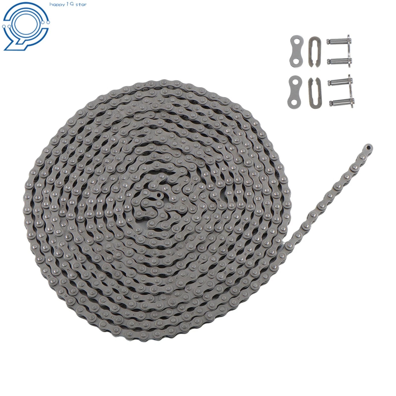 #41 1/2" Pitch Roller Chain 20ft with 2 Master Links for