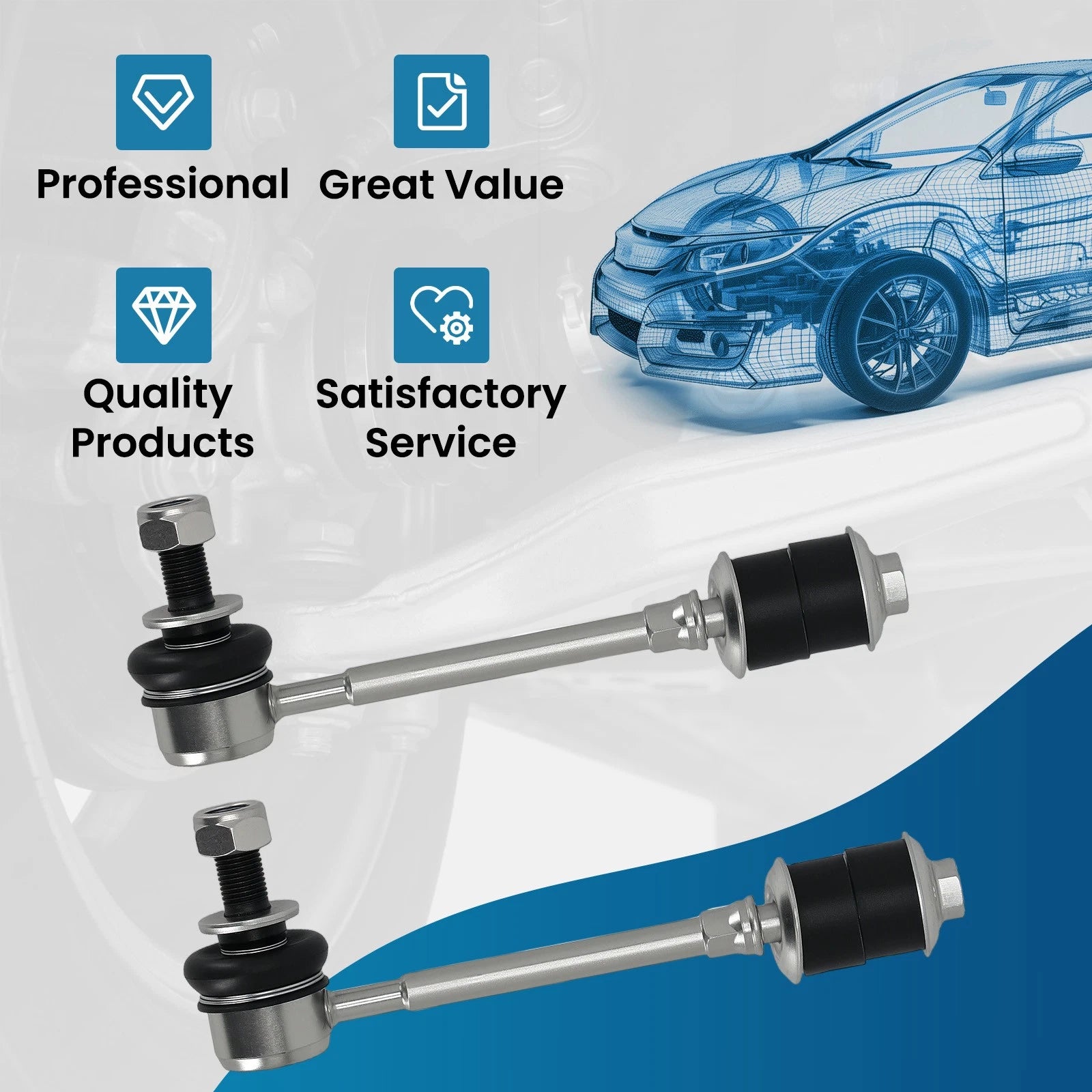 Front Sway Bar Link Kit for Toyota 4Runner Tacoma Tundra (1996–2002) K90681