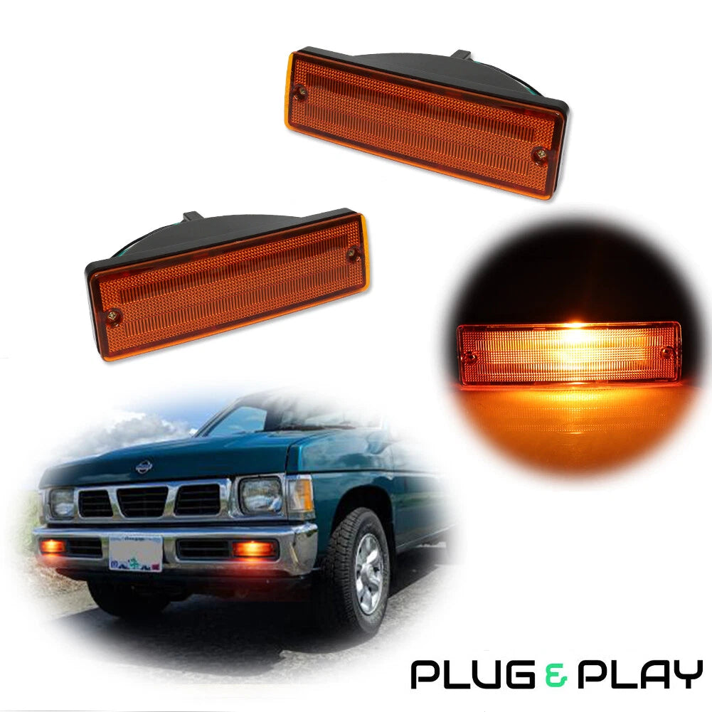 Amber Front Turn Signal Lights for Nissan D21 Hardbody (1988–1997)
