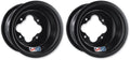 Set of 2 DWT Black A5 ATV Rear Wheel Rims 8" 8x6 4/115 for YFZ450 Raptor 700 Banshee