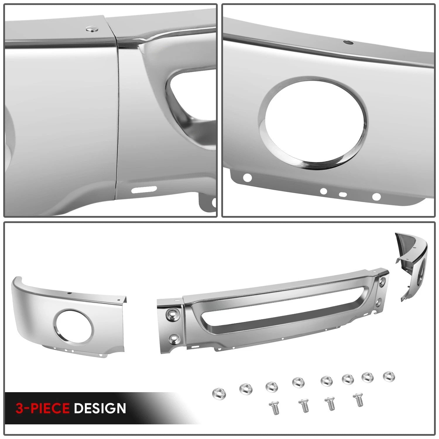 Polished Chrome Front Bumper Face Bar for Ford F-150 (2006–2008)