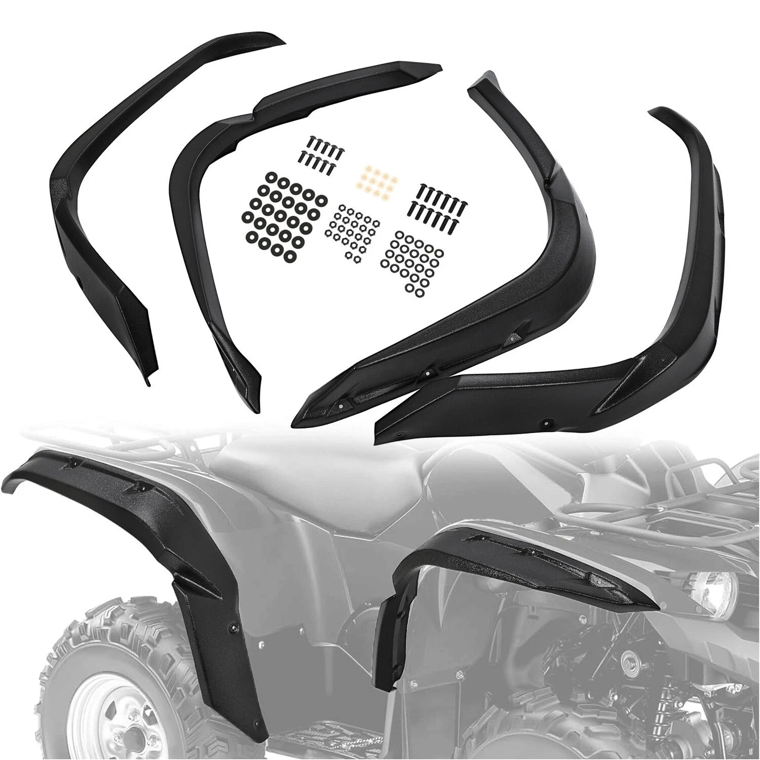 Set of 4 Fender Flare Guards for Yamaha Grizzly 700 (2016–2025)