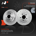 Rear Drilled Brake Rotors & Ceramic Pads for Subaru Legacy Impreza