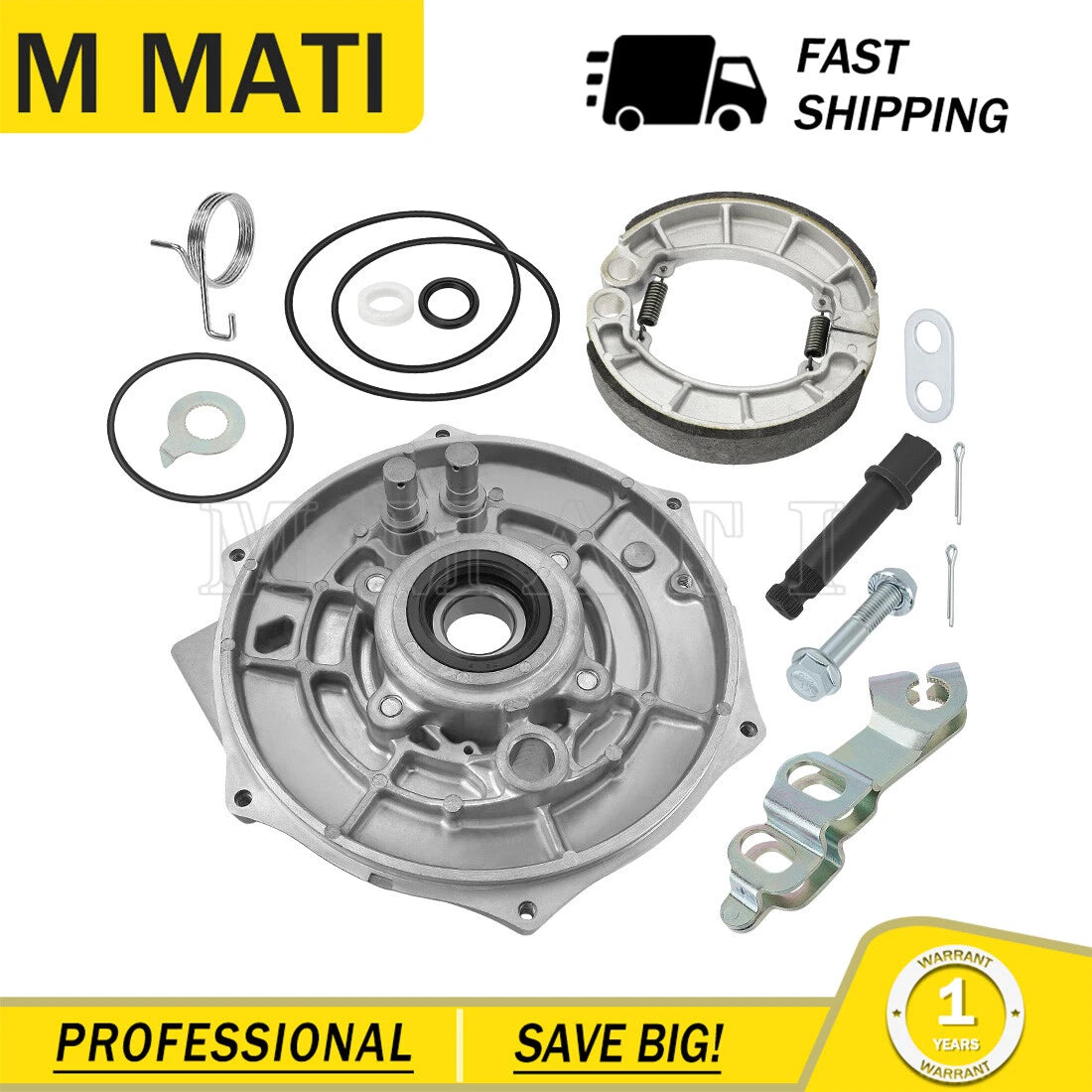 Rear Brake Plate & Shoes & Arm Rocker Cam Kit for Honda Foreman 500 520 (2005–2021)