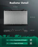 DPI13368 Aluminum Radiator for Toyota Camry 2010-2011 2.5L with Oil Cooler