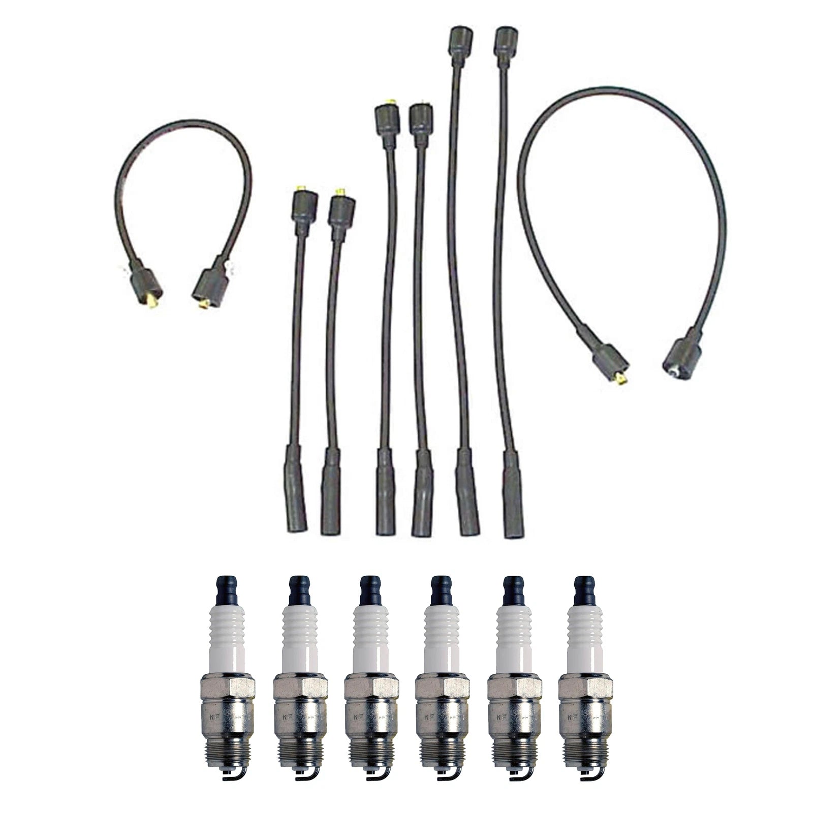 Denso 7mm Wire Set & 6 U-Groove Spark Plugs Kit for Dodge Plymouth 3.7L L6