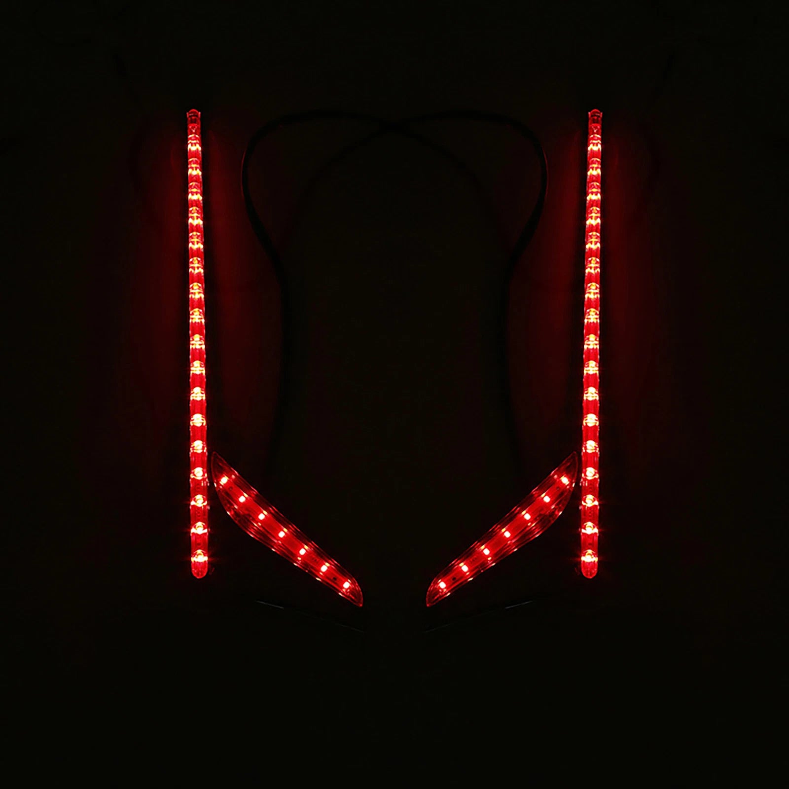 Vertical Rear LED Red Light Strips for Honda Goldwing GL1800 (2012–2017) F6B (2013–2017)