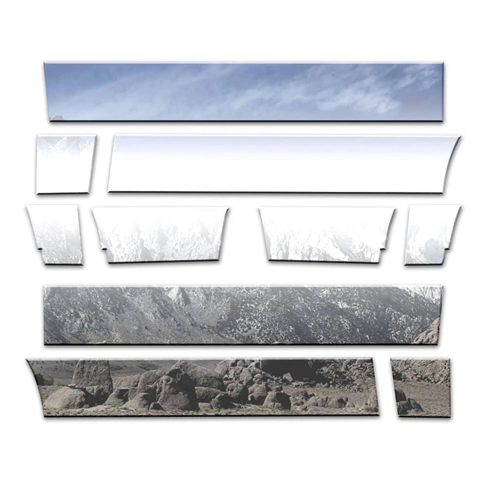 Diamond Grade 10pc 7" Rocker Panels for 2009-14 F-150 Reg Cab 8' Bed w/o Flares