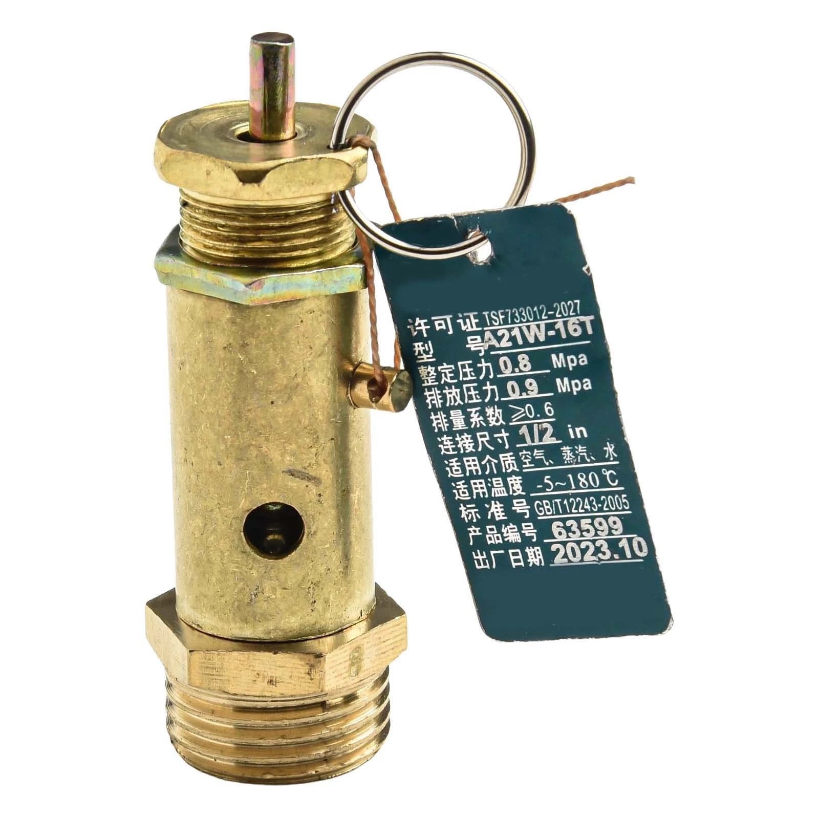 1/2 Brass Copper Air Compressor Safety Relief Valve for (8KG, 16KG, 12)