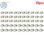 50Pcs Adjustable Stainless Drive Hose Clamps for Fuel Line (8-11 mm)