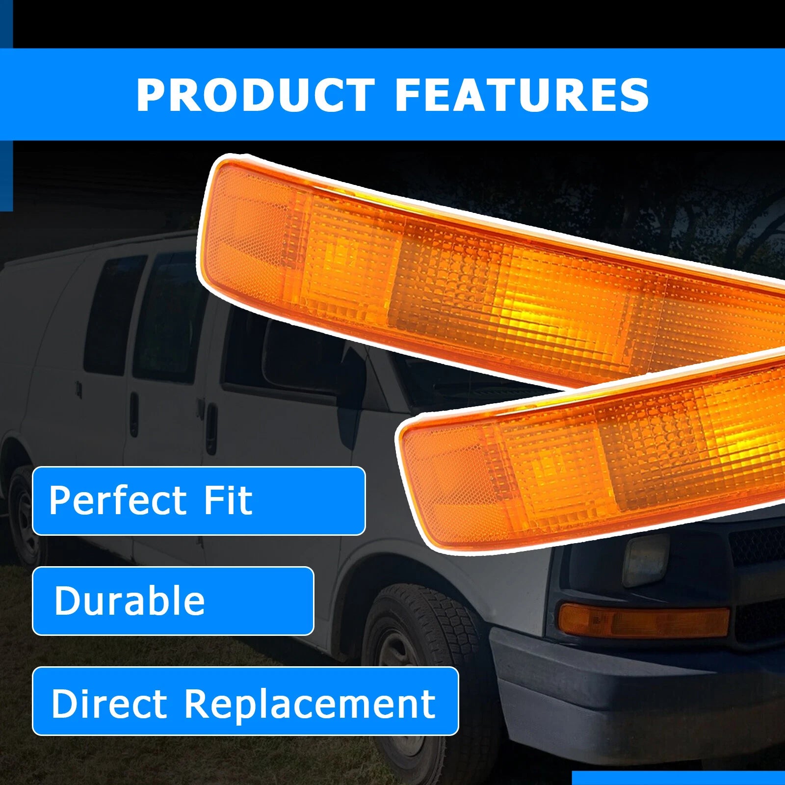 Turn Signal Marker Light for Chevy GMC Van (2003–2022)