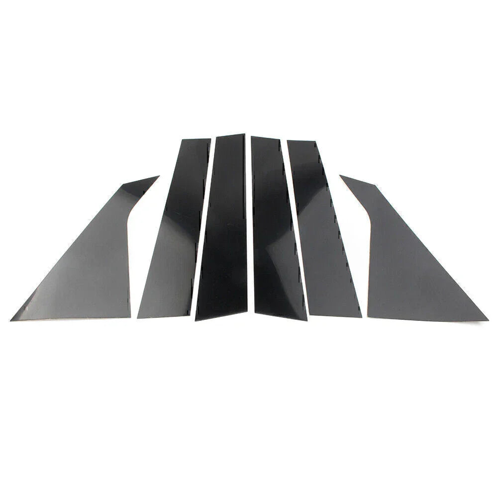 6 x Black Door Window Trim Covers for Chevrolet Impala (2006-2020)