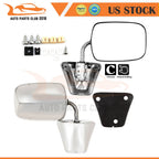 Set of 2 Folding Manual Chrome Mirrors for Chevy GMC (1980–1991)