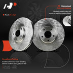 Set of 2 Front Brake Rotors & Pads for Nissan Maxima (2009–2016)