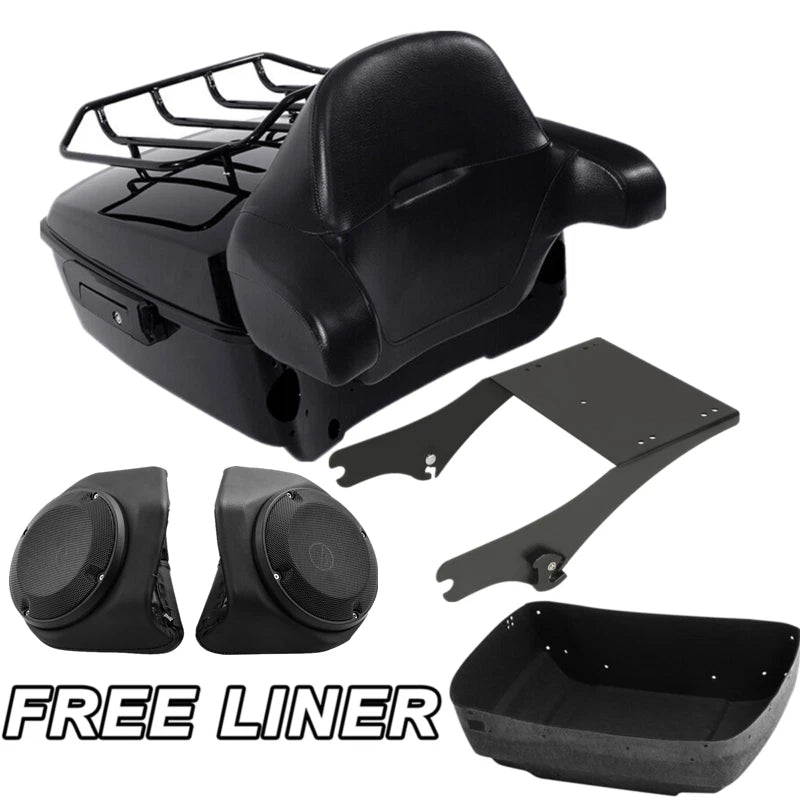 Backrest Pad & 6.5" Speakers for Harley Touring (1997–2008)