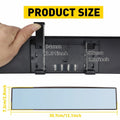 Set of 2 Blue 300MM Convex Clip-On Rear View Mirrors Universal