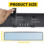 Set of 2 Blue 300MM Convex Clip-On Rear View Mirrors Universal